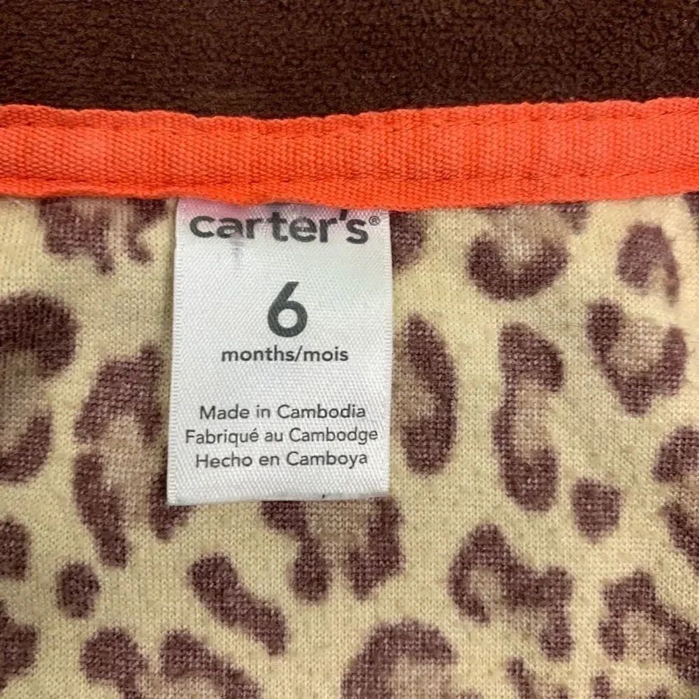 2 Cheetah Print Vest  size 6-9 months - Picture 3 of 4